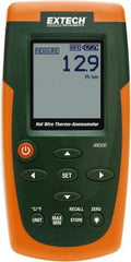 Extech - 0.2 to 20 m/Sec Air CFM and CMM Thermo Anemometer - 140°F Max - Industrial Tool & Supply