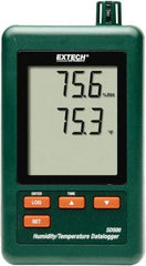 Extech - 32 to 122°F, 10 to 90% Humidity Range, Temp Recorder - Industrial Tool & Supply