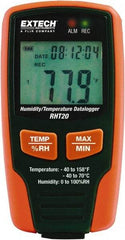 Extech - -40 to 158°F, 0 to 100% Humidity Range, Temp Recorder - Industrial Tool & Supply