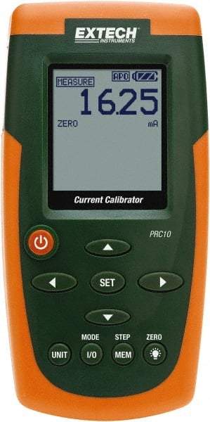 Extech - 24 VDC Max Voltage, Current Calibrator - LCD Display, +/-0.01% Basic DC Accuracy, AA and AC Adapter Power Supply - Industrial Tool & Supply