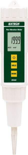 Extech - 10Hz to 1kHz (mm), LCD Vibration Meter Pen - 4 AAA Batteries - Industrial Tool & Supply