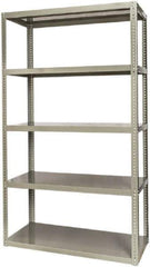 Hallowell - 5 Shelf Starter High-Capacity Open Steel Shelving - 2,500 Lb Capacity, 48" Wide x 84" High x 24" Deep, Gray - Industrial Tool & Supply