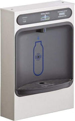 Halsey Taylor - 8 GPH Cooling Capacity Surface Mount Water Cooler & Fountain - Bottle Filling, 20 to 105 psi, 0.20 hp, Stainless Steel - Industrial Tool & Supply