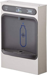 Halsey Taylor - 8 GPH Cooling Capacity Surface Mount Water Cooler & Fountain - Bottle Filling, 20 to 105 psi, 0.20 hp, Stainless Steel - Industrial Tool & Supply