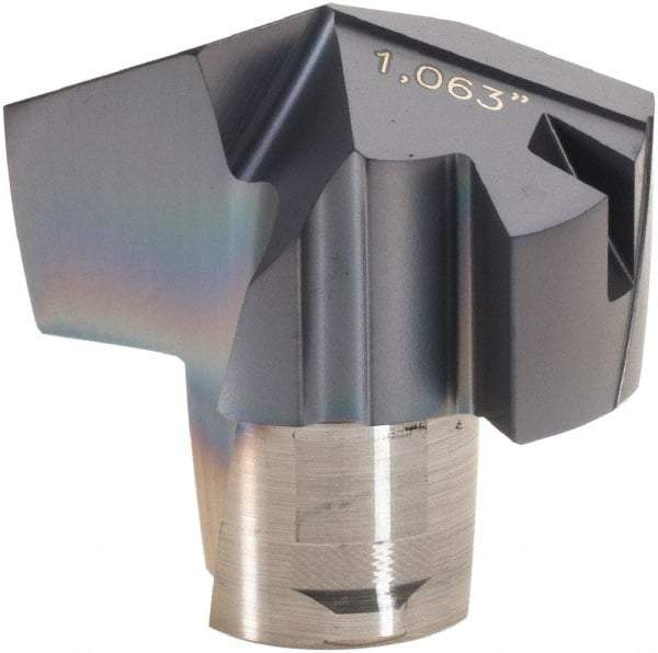 Iscar - Series ICM, 27mm Diam Grade IC908 Replaceable Drill Tip - Carbide, TiAlN/TiN Finish, 27 Seat Size - Industrial Tool & Supply