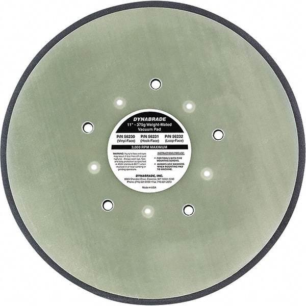 Dynabrade - 11" Diam Disc Backing Nonvacuum/Vacuum Replacement Pad - Medium Density, 3,000 RPM - Industrial Tool & Supply