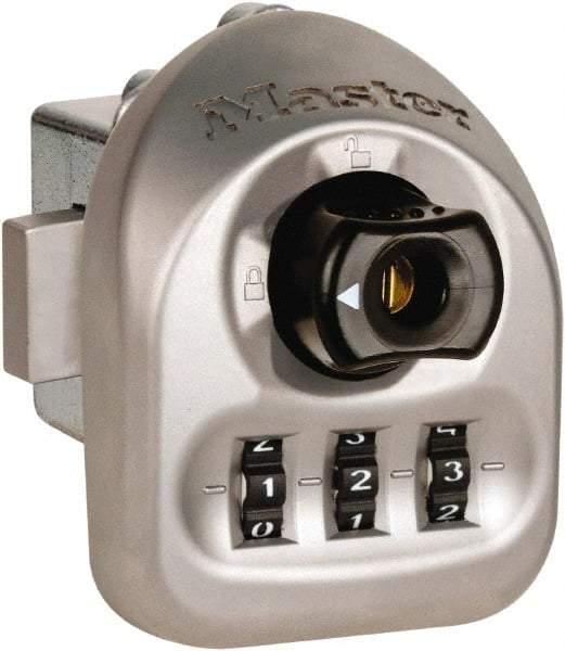 Master Lock - 0.030 to 0.125" Door Thickness, Zinc Finish, 3-Digit Combination Deadbolt - Nonhanded Handling, Key Override, Disc Cylinder - Industrial Tool & Supply