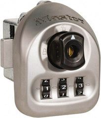 Master Lock - 0.030 to 0.125" Door Thickness, Zinc Finish, 3-Digit Combination Deadbolt - Right Handling, Key Override, Disc Cylinder - Industrial Tool & Supply