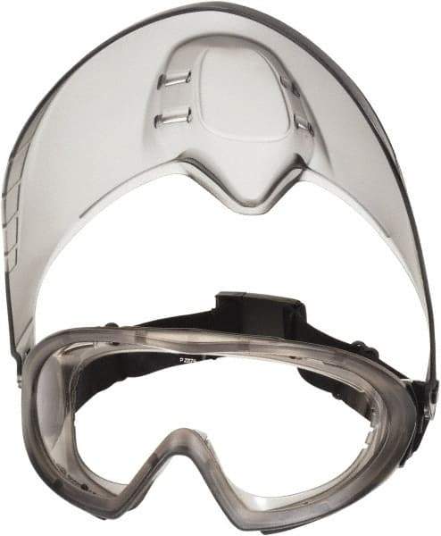 PYRAMEX - Size Universal, Clear Polycarbonate Anti-Fog & Scratch Resistant Lens, Goggles with Face Shield - Indirect Vent, Black PVC/Polycarbonate Frame, Over the Glass Style - Industrial Tool & Supply