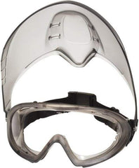 PYRAMEX - Size Universal, Clear Polycarbonate Anti-Fog & Scratch Resistant Lens, Goggles with Face Shield - Indirect Vent, Black PVC/Polycarbonate Frame, Over the Glass Style - Industrial Tool & Supply