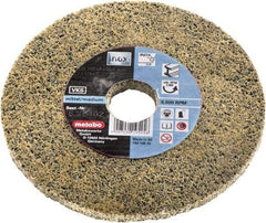 Metabo - 5" Diam, 3/8" Face Width, 7/8" Center Hole, Coarse Grade, Fleece Deburring Wheel - Unitized, Hard Density 3 Grade, 10,000 RPM - Industrial Tool & Supply
