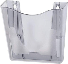 Deflect-o - 10-1/4" Wide x 10" High x 4" Deep Plastic Wall File - 1 Compartment, Smoke - Industrial Tool & Supply