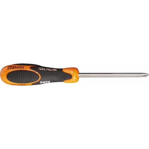 Beta - #2, 9" OAL, Standard Phillips Screwdriver - Industrial Tool & Supply
