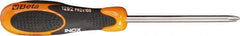 Beta - #0, 6-1/2" OAL, Standard Phillips Screwdriver - 2-1/2" Blade Length, Round Shank, Ergonomic Handle - Industrial Tool & Supply