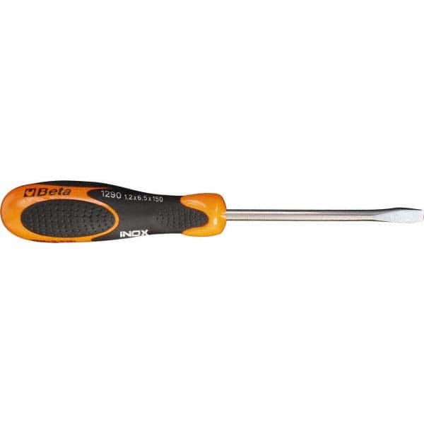 Beta - 6.5mm Blade Width, 10" OAL, Standard Slotted Screwdriver - Industrial Tool & Supply