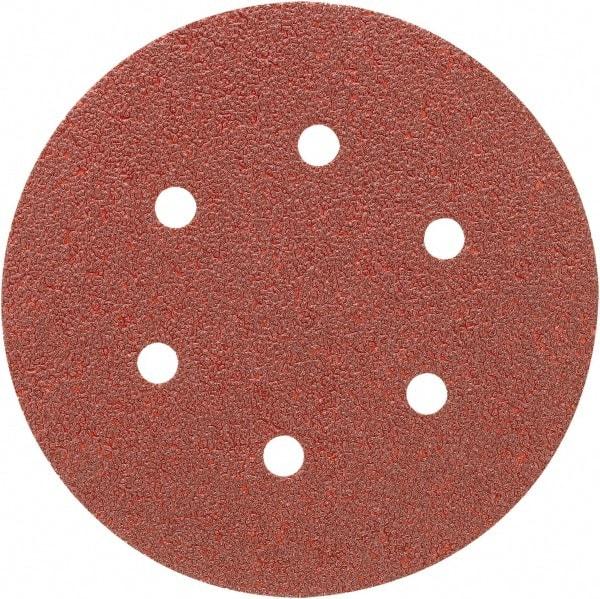 Porter-Cable - 6" Diam, 80 Grit, Aluminum Oxide Hook & Loop Disc - Medium Grade, Coated, C Weight Paper Backing, - Industrial Tool & Supply