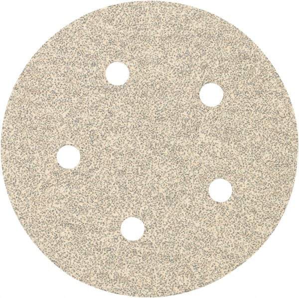 Porter-Cable - 5" Diam, 180 Grit, Zirconia Alumina Hook & Loop Disc - Very Fine Grade, Coated, C Weight Paper Backing, - Industrial Tool & Supply