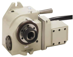 Yuasa - 4 Spindle, 66.6 Max RPM, 1.35 hp, Horizontal & Vertical CNC Collet Rotary Indexer - 7 kg (15 Lb) Max Horiz Load, 150.11mm Centerline Height - Industrial Tool & Supply