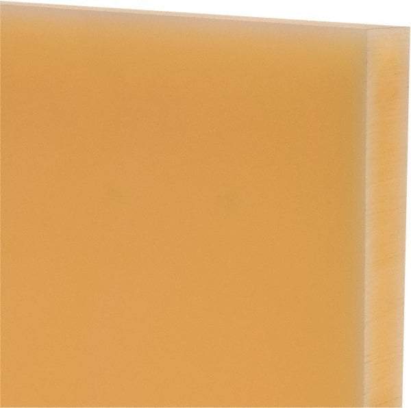 Made in USA - 3/4" Thick x 12" Wide x 1' Long, Polyurethane Sheet - Natural, 75D Hardness, ±0.025 Tolerance - Industrial Tool & Supply