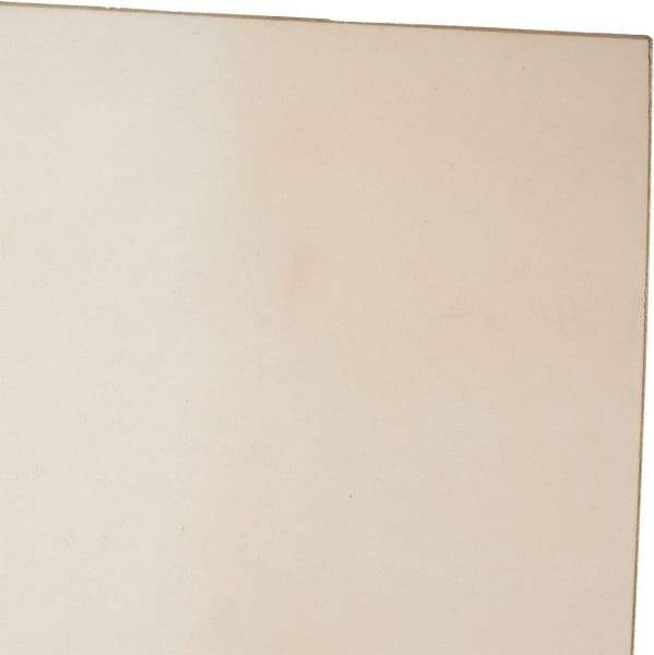 Made in USA - 1/8" Thick x 24" Wide x 1' Long, Polyurethane Sheet - Natural, 80A Hardness, ±0.010 Tolerance - Industrial Tool & Supply