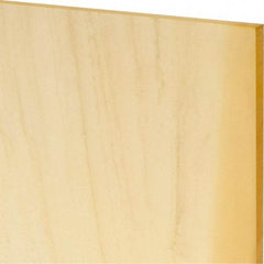 Made in USA - 1/8" Thick x 12" Wide x 1' Long, Polyurethane Sheet - Natural, 80A Hardness, ±0.010 Tolerance - Industrial Tool & Supply