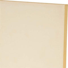Made in USA - 1/4" Thick x 24" Wide x 1' Long, Polyurethane Sheet - Natural, 80A Hardness, ±0.015 Tolerance - Industrial Tool & Supply