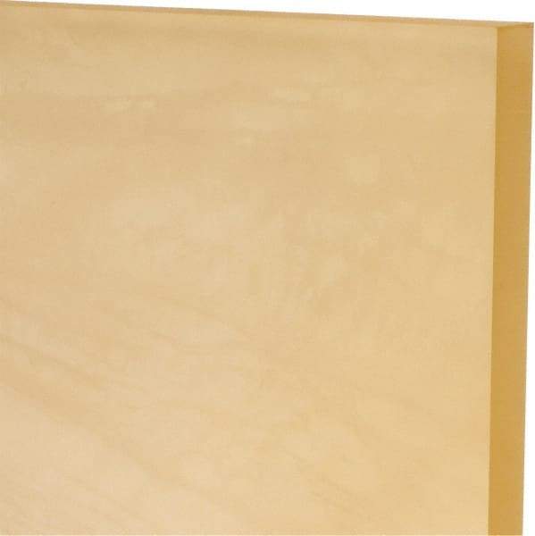 Made in USA - 3/8" Thick x 24" Wide x 1' Long, Polyurethane Sheet - Natural, 80A Hardness, ±0.015 Tolerance - Industrial Tool & Supply