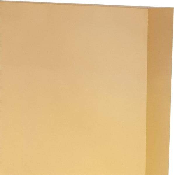 Made in USA - 1" Thick x 24" Wide x 1' Long, Polyurethane Sheet - Natural, 80A Hardness, ±0.025 Tolerance - Industrial Tool & Supply
