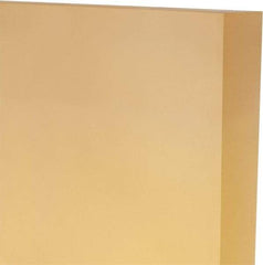 Made in USA - 1" Thick x 24" Wide x 1' Long, Polyurethane Sheet - Natural, 80A Hardness, ±0.025 Tolerance - Industrial Tool & Supply