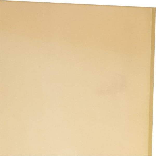 Made in USA - 1/8" Thick x 12" Wide x 1' Long, Polyurethane Sheet - Natural, 90A Hardness, ±0.010 Tolerance - Industrial Tool & Supply