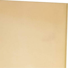 Made in USA - 1/8" Thick x 12" Wide x 1' Long, Polyurethane Sheet - Natural, 90A Hardness, ±0.010 Tolerance - Industrial Tool & Supply
