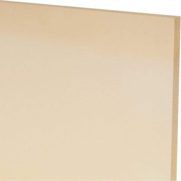 Made in USA - 3/16" Thick x 24" Wide x 1' Long, Polyurethane Sheet - Natural, 90A Hardness, ±0.010 Tolerance - Industrial Tool & Supply