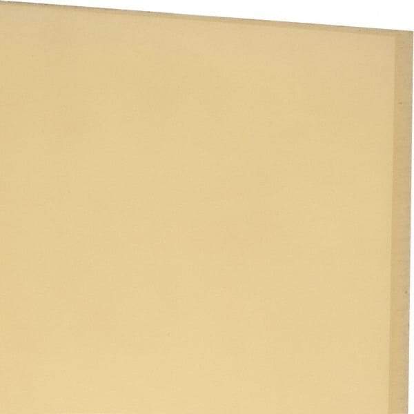 Made in USA - 1/4" Thick x 12" Wide x 1' Long, Polyurethane Sheet - Natural, 90A Hardness, ±0.015 Tolerance - Industrial Tool & Supply