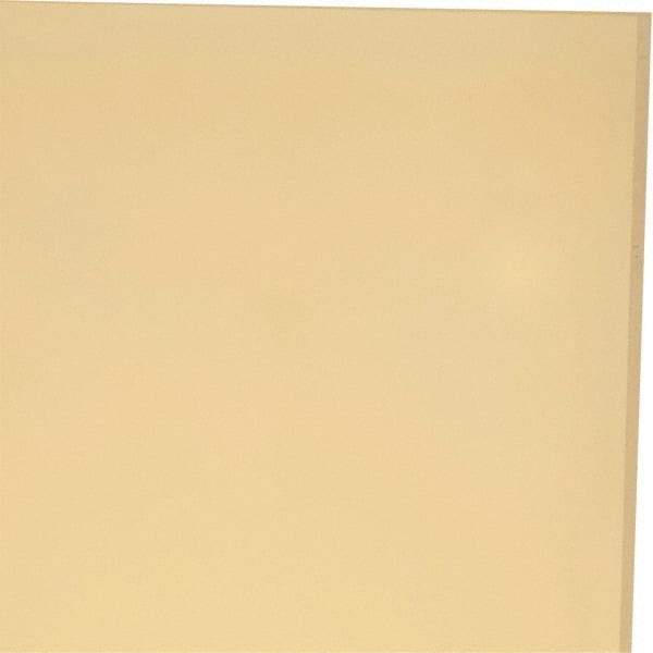Made in USA - 1/8" Thick x 24" Wide x 1' Long, Polyurethane Sheet - Natural, 95A Hardness, ±0.010 Tolerance - Industrial Tool & Supply