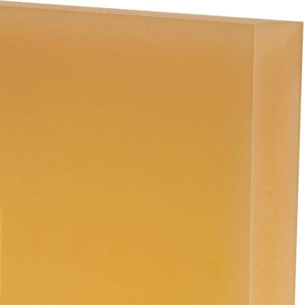 Made in USA - 1" Thick x 12" Wide x 1' Long, Polyurethane Sheet - Natural, 95A Hardness, ±0.025 Tolerance - Industrial Tool & Supply