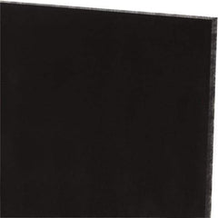 Made in USA - 1/8" Thick x 24" Wide x 2' Long, Polyurethane Sheet - Black, 60A Hardness, ±0.010 Tolerance - Industrial Tool & Supply