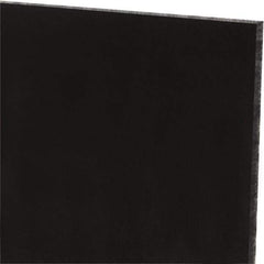 Made in USA - 1/8" Thick x 12" Wide x 1' Long, Polyurethane Sheet - Black, 60A Hardness, ±0.010 Tolerance - Industrial Tool & Supply
