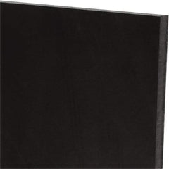Made in USA - 1/4" Thick x 48" Wide x 2' Long, Polyurethane Sheet - Black, 60A Hardness, ±0.015 Tolerance - Industrial Tool & Supply