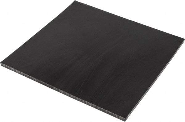 Made in USA - 3/8" Thick x 12" Wide x 1' Long, Polyurethane Sheet - Black, 60A Hardness, ±0.015 Tolerance - Industrial Tool & Supply