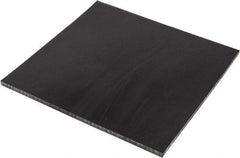 Made in USA - 3/8" Thick x 12" Wide x 1' Long, Polyurethane Sheet - Black, 60A Hardness, ±0.015 Tolerance - Industrial Tool & Supply