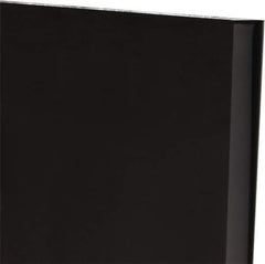 Made in USA - 3/4" Thick x 12" Wide x 1' Long, Polyurethane Sheet - Black, 60A Hardness, ±0.025 Tolerance - Industrial Tool & Supply