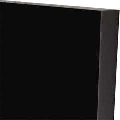 Made in USA - 1" Thick x 12" Wide x 1' Long, Polyurethane Sheet - Black, 60A Hardness, ±0.025 Tolerance - Industrial Tool & Supply
