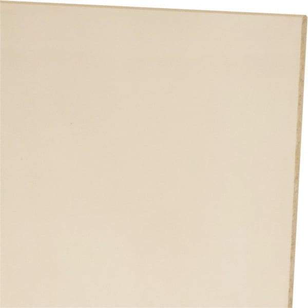 Made in USA - 1/8" Thick x 24" Wide x 1' Long, Polyurethane Sheet - Natural, 60A Hardness, ±0.010 Tolerance - Industrial Tool & Supply