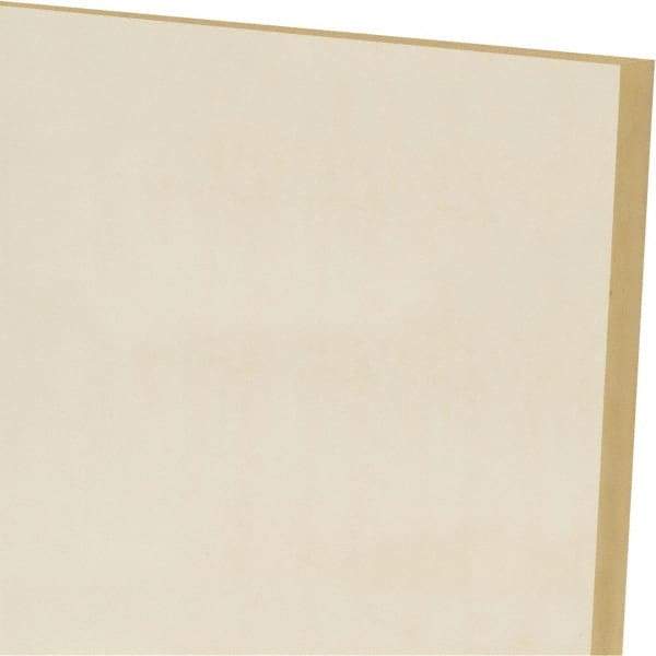 Made in USA - 1/4" Thick x 24" Wide x 1' Long, Polyurethane Sheet - Natural, 60A Hardness, ±0.015 Tolerance - Industrial Tool & Supply
