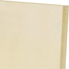 Made in USA - 1/2" Thick x 12" Wide x 1' Long, Polyurethane Sheet - Natural, 60A Hardness, ±0.025 Tolerance - Industrial Tool & Supply