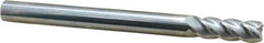 Accupro - 1/2", 4 Flute, Single End, Solid Carbide, 0.03" Corner Radius End Mill - 6" OAL, 40° Helix, Right Hand Flute, 1-1/2" LOC, Right Hand Cut - Industrial Tool & Supply