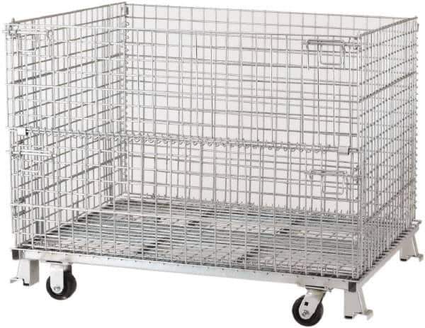 Nashville Wire - 40" Deep, Rectangular Steel Wire Basket - 36" High - Industrial Tool & Supply