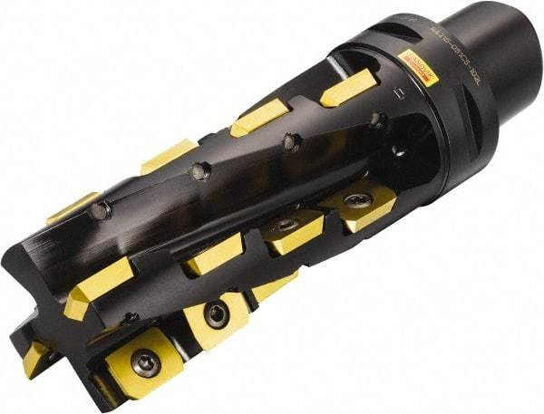 Sandvik Coromant - 2" Cut Diam, 4" Max Depth of Cut, 147.8534mm OAL, Indexable Square Shoulder End Mill - LEHT 18 04 16 Inserts, C5 Modular Connection, 90° Lead Angle, Series U-Max - Industrial Tool & Supply