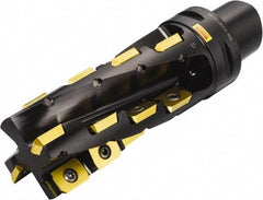 Sandvik Coromant - 2" Cut Diam, 4" Max Depth of Cut, 147.8534mm OAL, Indexable Square Shoulder End Mill - LEHT 18 04 16 Inserts, C5 Modular Connection, 90° Lead Angle, Series U-Max - Industrial Tool & Supply