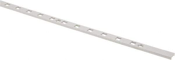 Sugatsune - 99 Lb Capacity, Anodized Satin Aluminum, Single Slot Shelf Surface Mount Bracket - 1/4" Long, 102-3/8" High, 1/2" Wide - Industrial Tool & Supply